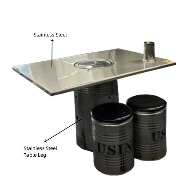stainless steel barbecue table